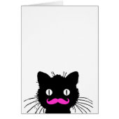 FUNNY PINK MUSTACHE BLACK CAT (Front)