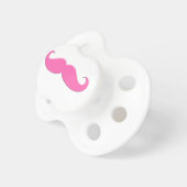 Funny Pink Mustache Pacifier (Front Right)