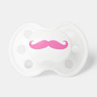 Funny Pink Mustache Pacifier