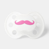 Funny Pink Mustache Pacifier (Front)