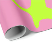 Funny pink & neon green slime pattern kids wrapping paper (Roll Corner)