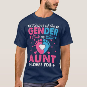 Funny Pink Or Blue Aunt Loves You Gender Reveal Cu T-Shirt