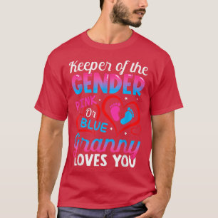 Funny Pink Or Blue Granny Loves You Gender Reveal T-Shirt