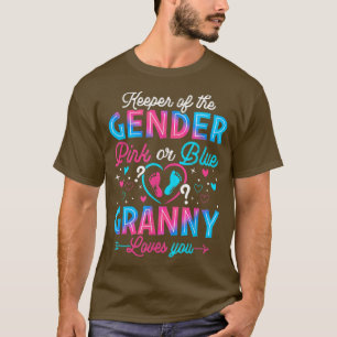 Funny Pink Or Blue Granny Loves You Gender Reveal  T-Shirt