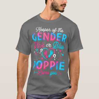 Funny Pink Or Blue Poppie Loves You Gender Reveal  T-Shirt