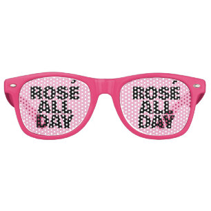 Funny pink party shades for Rosé wine lover
