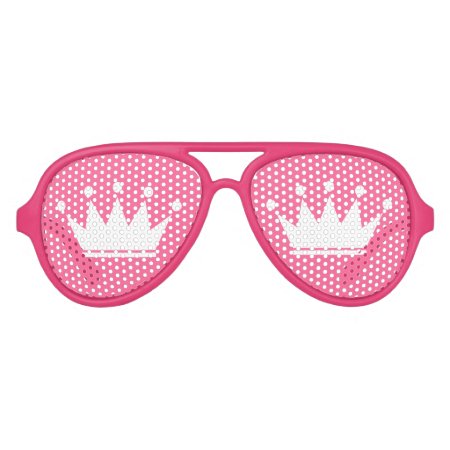 Funny Pink Party Shades With Princess Crown
