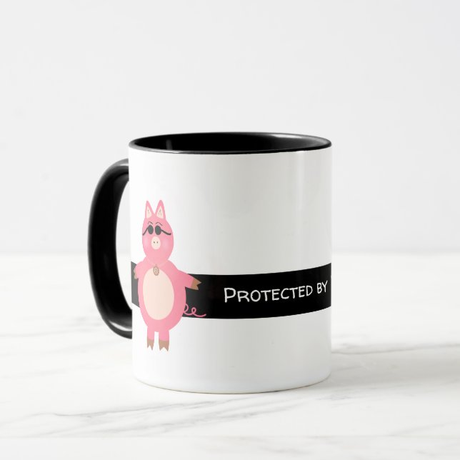 Funny pink pig mug (Front Left)