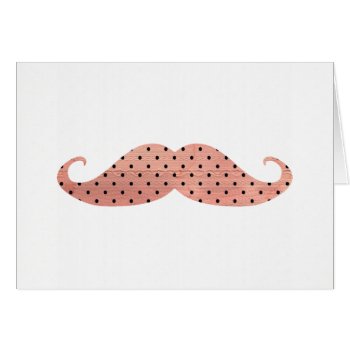 Funny Pink Polka Dots Mustache by mustache_designs at Zazzle