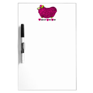 Funny Pink Ram Chinese Year Zodiac Dry Erase Board