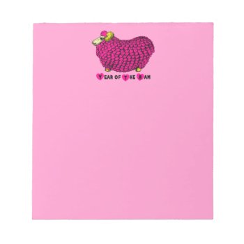 Funny Pink Ram Chinese Year Zodiac Notepad by 2015_year_of_ram at Zazzle