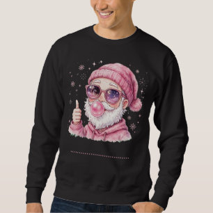 funny Pink Santa Thumbs Up Sweatshirt