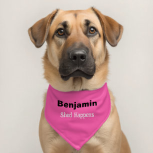 Funny Pink Shed Happens Pet Bandana Collar