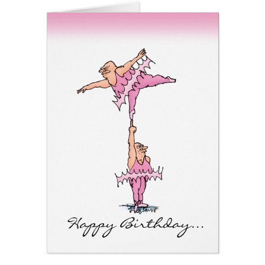 Funny Pink Tutu Guys Birthday Card | Zazzle