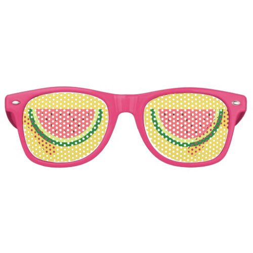 Funny pink watermelon fruit party shades glasses
