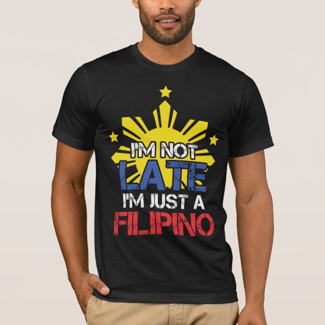 Funny Pinoy Punctuality Philippines Filipino T-Shirt (Front)
