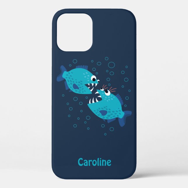 Funny Piranha Fish Kids Name Case-Mate iPhone Case (Back)