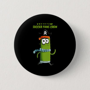 Funny Pirate Cactus Soccer Fans Crew Custom T Shir Button