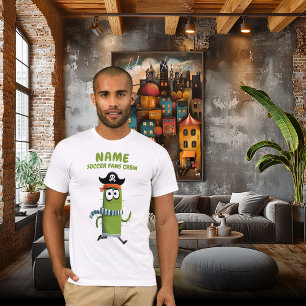 Funny Pirate Cactus Soccer Fans Crew Custom T-Shirt