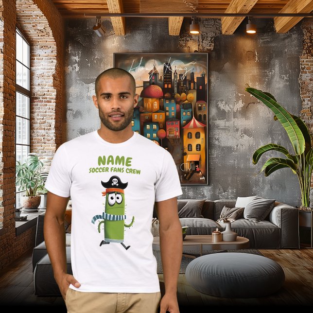Funny Pirate Cactus Soccer Fans Crew | Custom T-Shirt (Creator Uploaded)