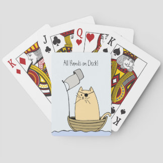 Funny Pirate Cat Poker Cards