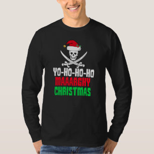 Funny Pirate Christmas Yo Ho Ho Ho T-Shirt