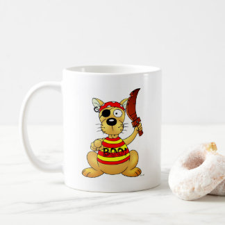 Funny Pirate Dog with Toy Sword Coffee Mug