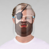 Funny pirate Eye Patch happy beard Face Shield (Insitu)