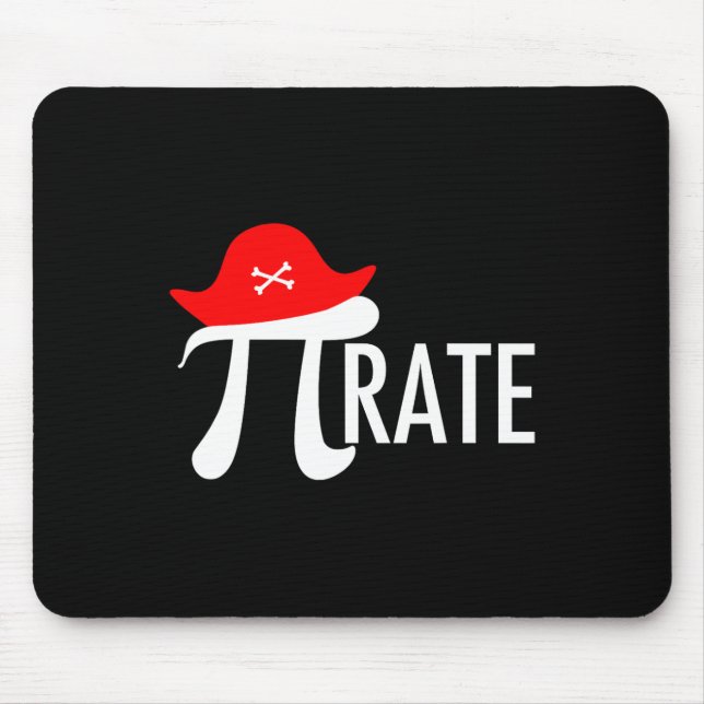 Funny Pirate Math Pun - Pi Day Symbol Humor Tee  Mouse Pad (Front)