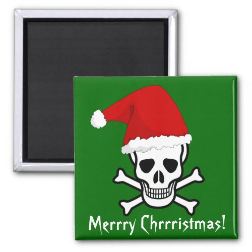 Funny Pirate Merry Christmas Greeting Arrrgh Matey Magnet