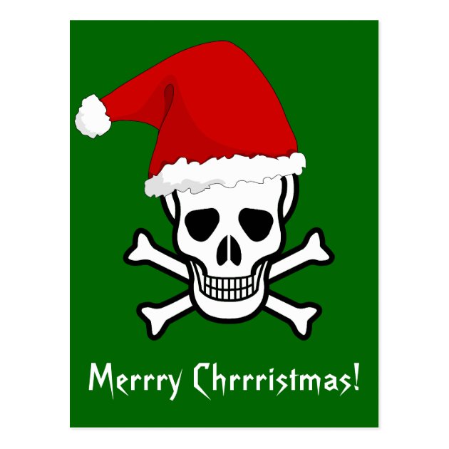 Funny Pirate Merry Christmas Greeting Arrrgh Matey Postcard