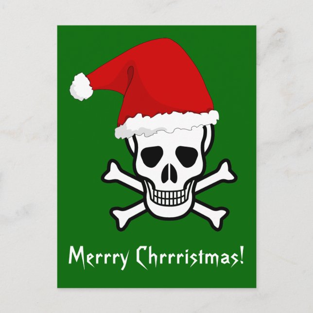 Funny Pirate Merry Christmas Greeting Arrrgh Matey Postcard (Front)