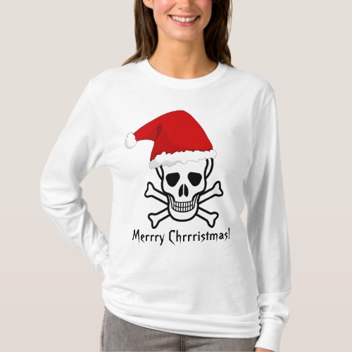 Funny Pirate Merry Christmas Greeting Arrrgh Matey T_Shirt