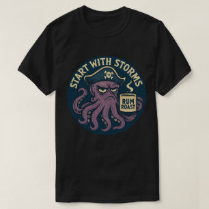 Funny Pirate Octopus Rum Roast T-Shirt