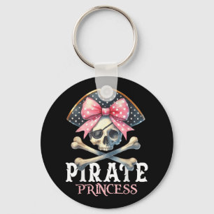 Funny Pirate Princess Coquette Bow Halloween Costu Keychain