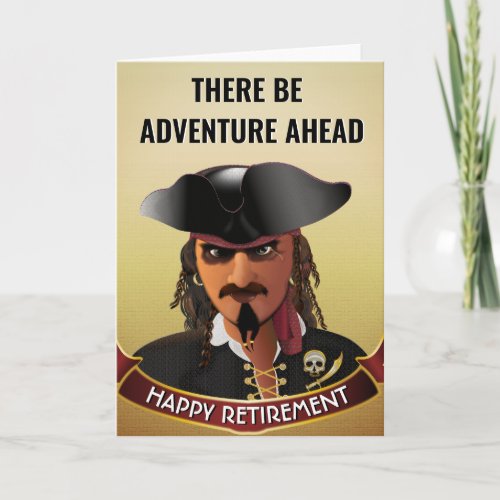 Funny Pirate Retirement Party Card