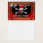 Funny pirate Santa personalized Christmas tag (Front & Back)