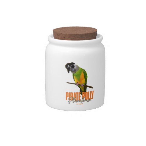 Funny Pirate Senegal Parrot Pet Bird Candy Jar