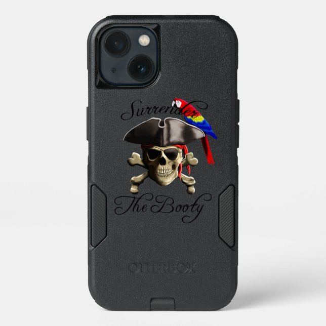 Funny Pirate Surrender The Booty Otterbox iPhone Case (Back)