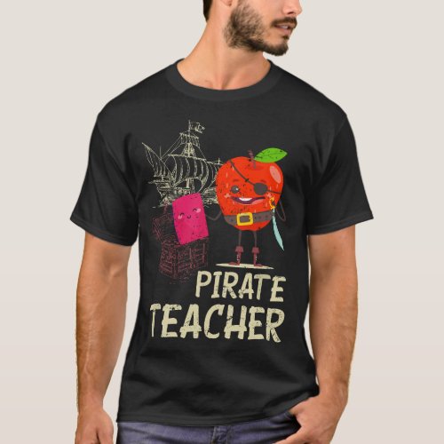 Funny Pirate Teacher Pre K School Teacher T_Shirt