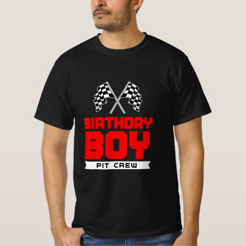 Funny Pit Crew Birthday Boy Racing Race Car Costum T_Shirt