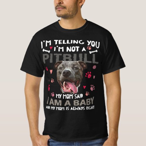 Funny Pitbull Baby Tee Dog Mom Mother Pittie Dogs 