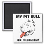 Funny Pitbull Can&#39;t Hold His Licker Magnet at Zazzle