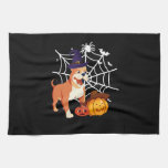 Funny Pitbull Dog Halloween Costume Kitchen Towel