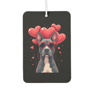 Funny Pitbull Heart Valentines Day Dog Dad Mom Gif Air Freshener
