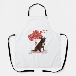 Funny Pitbull Heart Valentines Day Dog Dad Mom Gif Apron