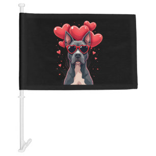 Funny Pitbull Heart Valentines Day Dog Dad Mom Gif Car Flag
