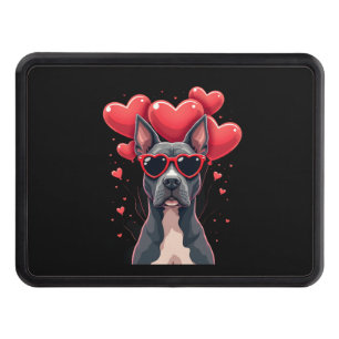 Funny Pitbull Heart Valentines Day Dog Dad Mom Gif Hitch Cover