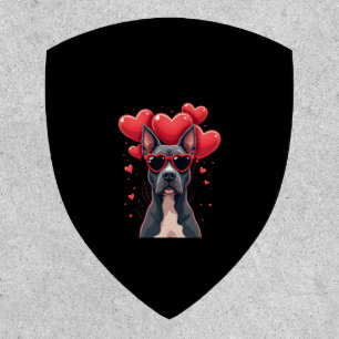 Funny Pitbull Heart Valentines Day Dog Dad Mom Gif Patch