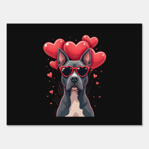 Funny Pitbull Heart Valentines Day Dog Dad Mom Gif Sign